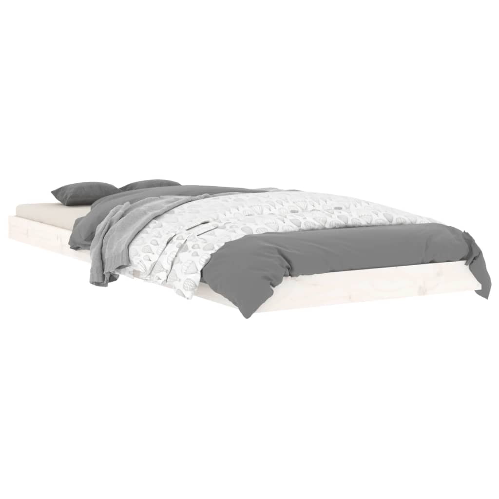 Sengeramme hvit 75x190 cm Small Single heltre furu