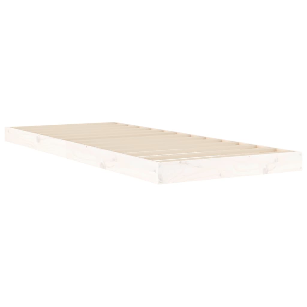 Sengeramme hvit 75x190 cm Small Single heltre furu