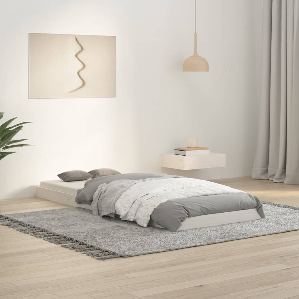 Sengeramme hvit 75x190 cm Small Single heltre furu