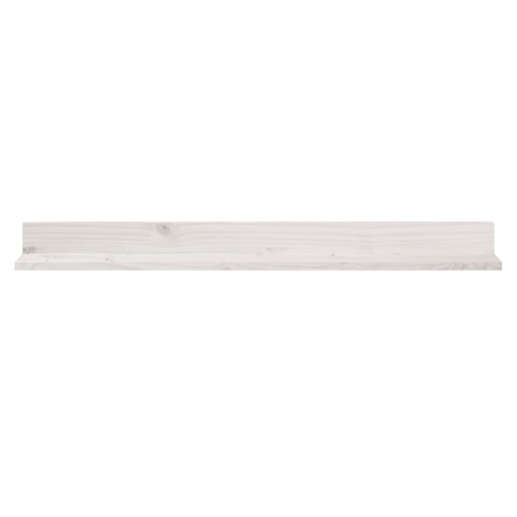 Vegghyller 2 stk hvit 110x11x9 cm heltre furu
