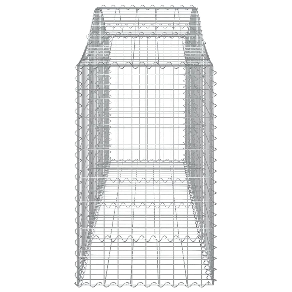 Gabionkurv buet 200x50x80/100 cm galvanisert jern