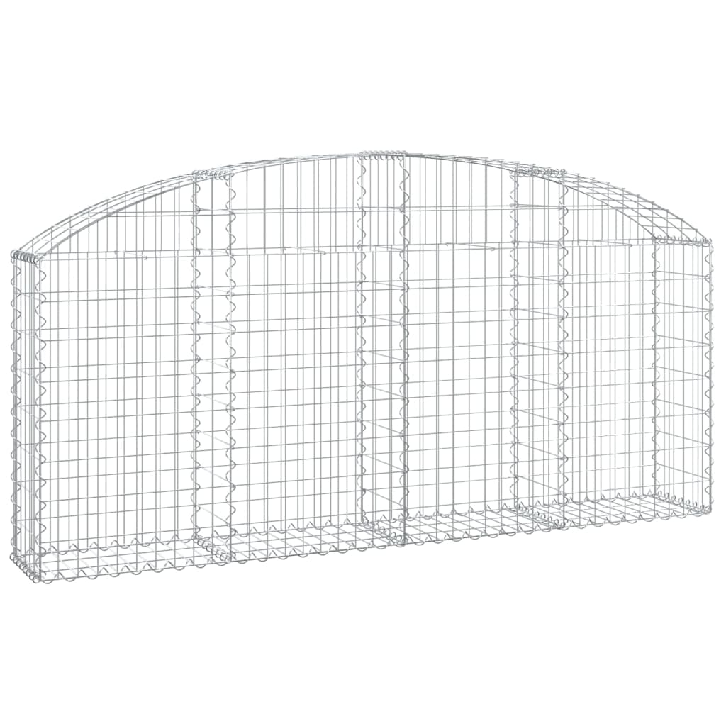 Gabionkurv buet 200x30x80/100 cm galvanisert jern