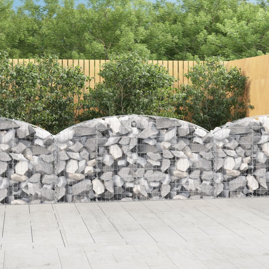 Gabionkurv buet 200x30x80/100 cm galvanisert jern