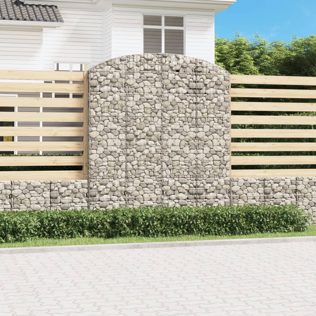 Gabionkurv buet 200x50x220/240 cm galvanisert jern