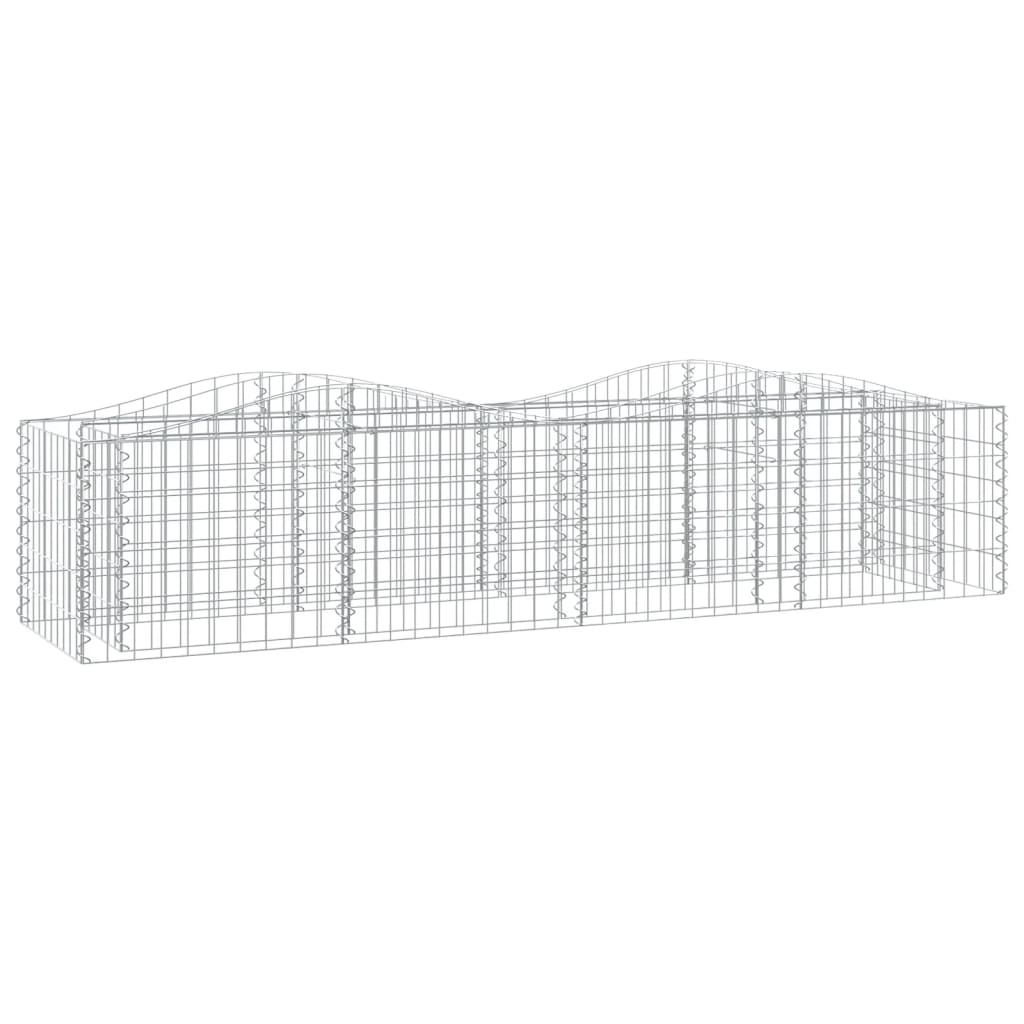 Buet gabion høybed 200x50x50 cm galvanisert jern