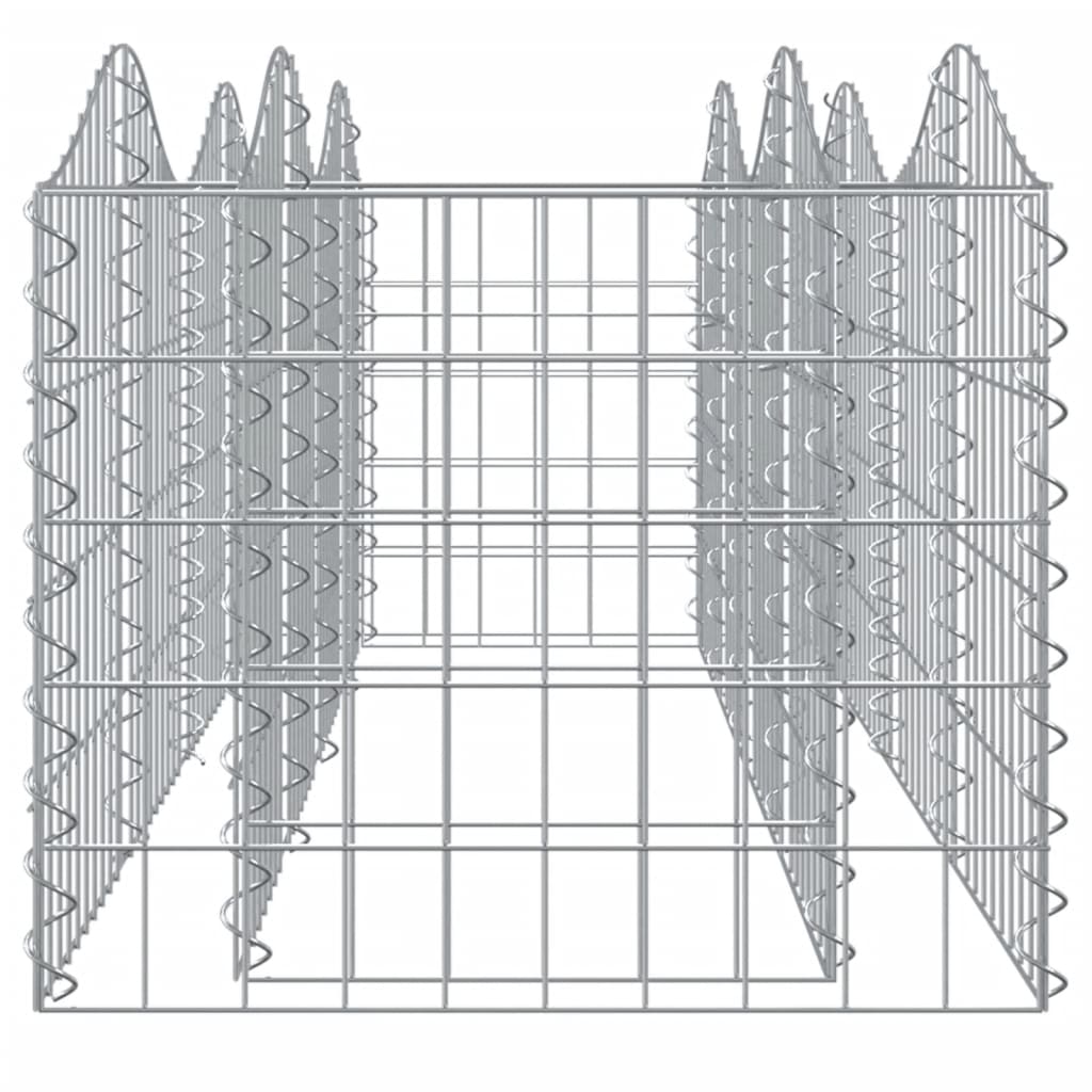 Buet gabion høybed 200x50x50 cm galvanisert jern