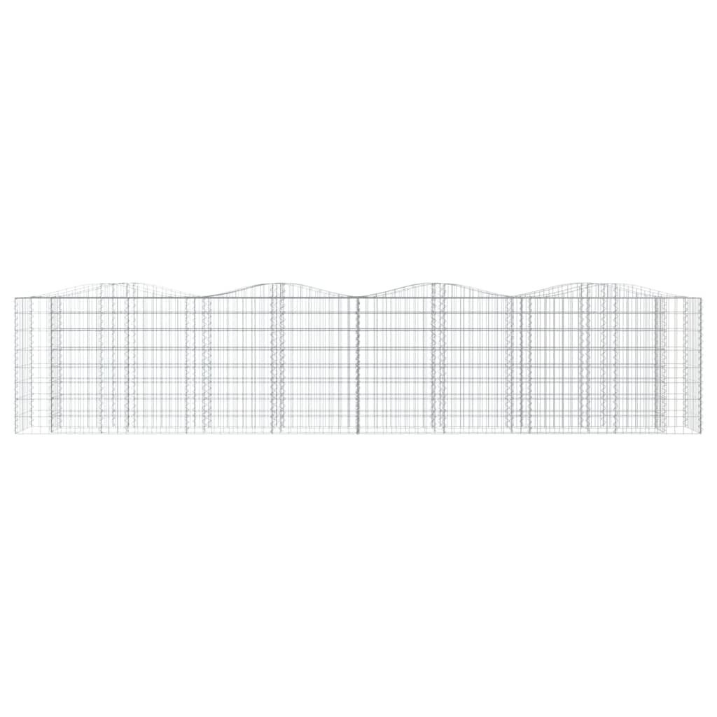 Buet gabion høybed 400x50x100 cm galvanisert jern