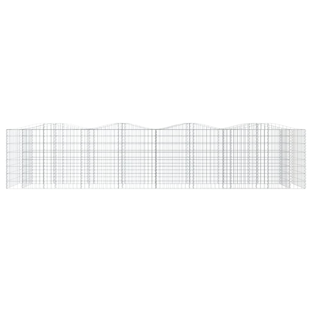 Buet gabion høybed 400x100x100 cm galvanisert jern