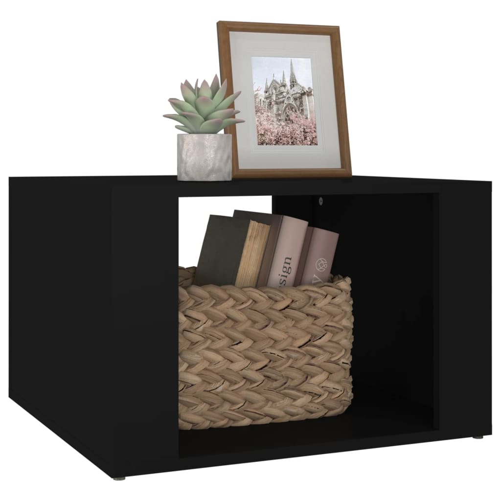 Nattbord svart 57x55x36 cm konstruert tre