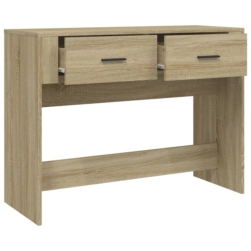 Konsollbord sonoma eik 100x39x75 cm konstruert tre