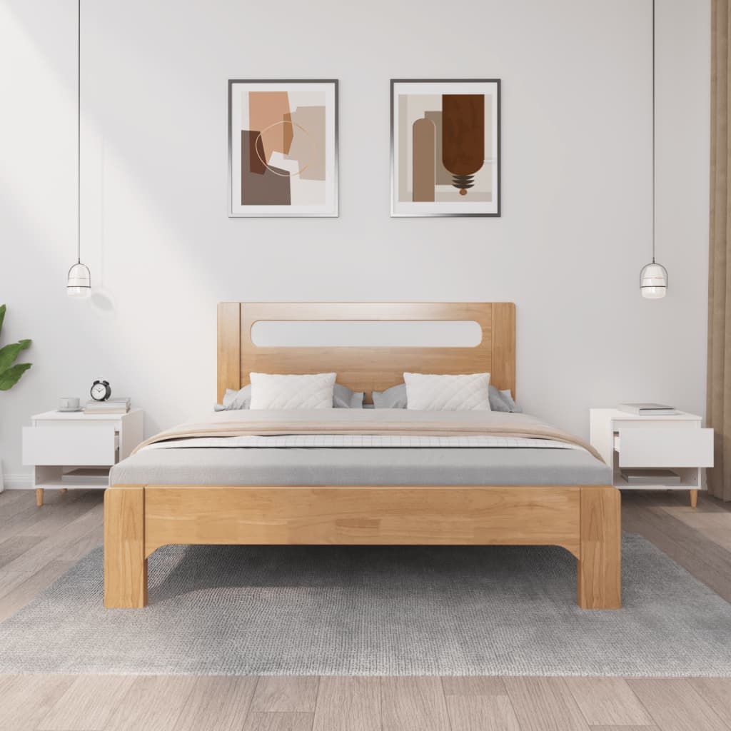 Nattbord 2 stk hvit 50x46x50 cm konstruert tre