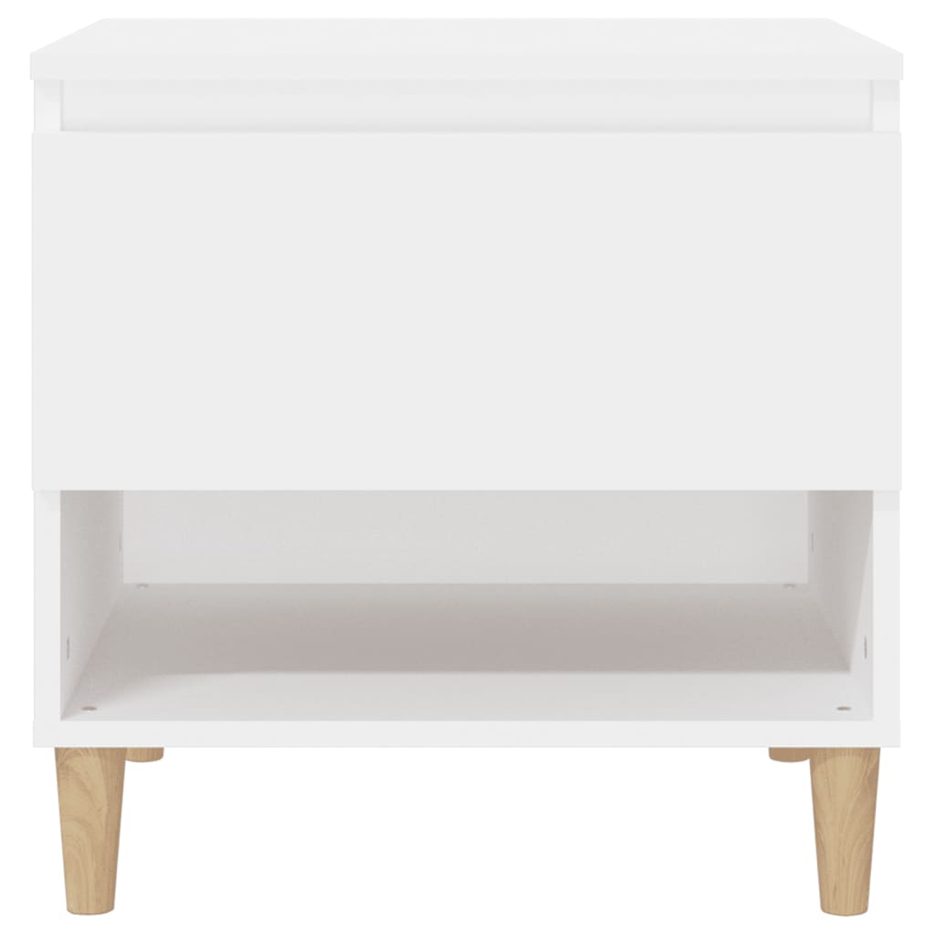 Nattbord 2 stk hvit 50x46x50 cm konstruert tre