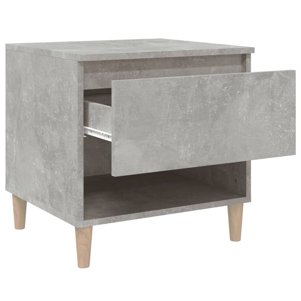 Nattbord 2 stk betonggrå 50x46x50 cm konstruert tre