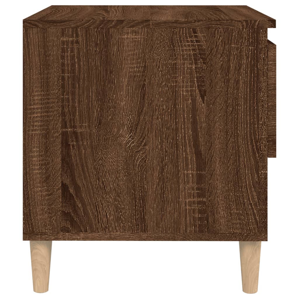 Nattbord 2 stk brun eik 50x46x50 cm konstruert tre