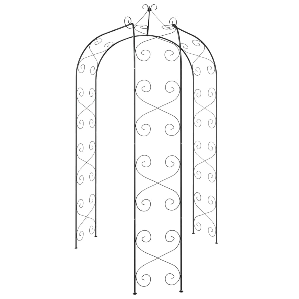 Hagebue svart Ø180x255 cm stål