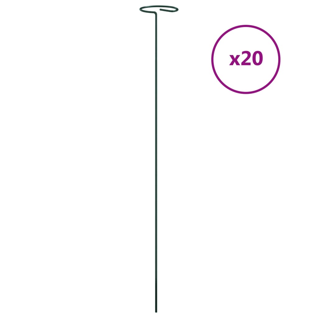 Hageplanteplugger 20 stk mørkegrønn 61 cm stål