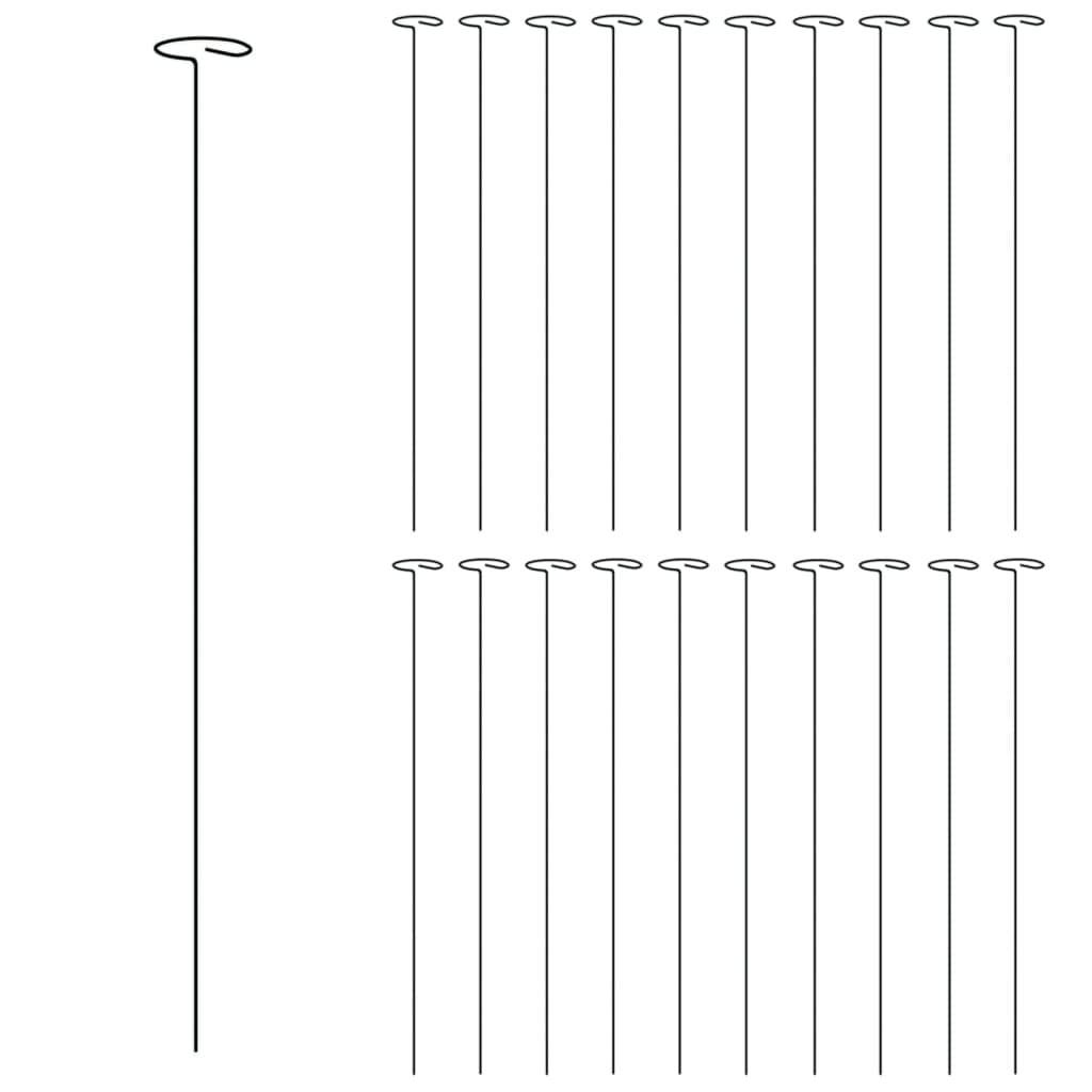 Hageplanteplugger 20 stk mørkegrønn 61 cm stål