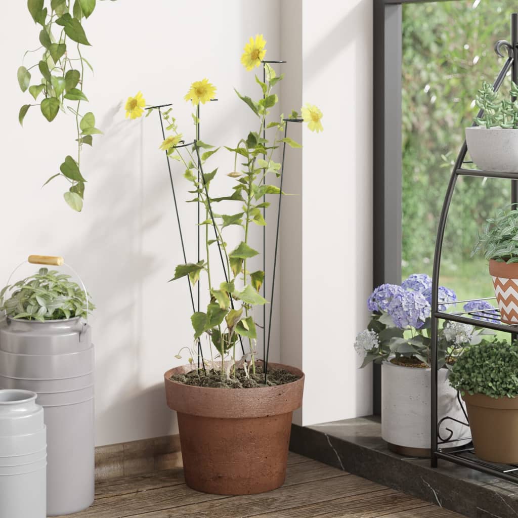 Hageplanteplugger 20 stk mørkegrønn 61 cm stål