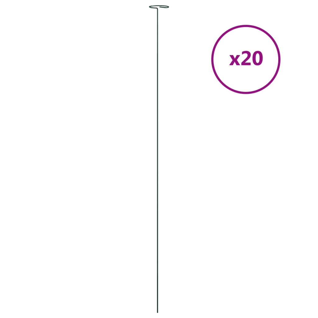 Hageplanteplugger 20 stk mørkegrønn 91 cm stål