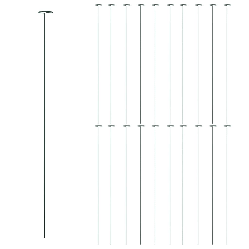 Hageplanteplugger 20 stk mørkegrønn 91 cm stål