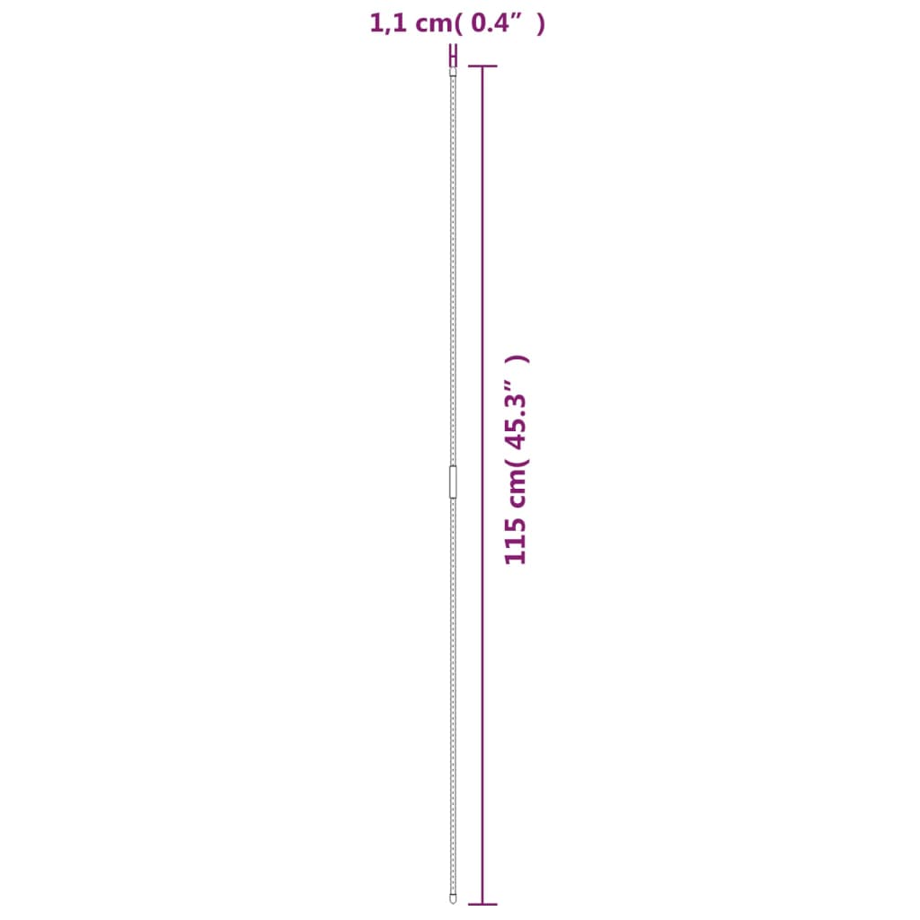 Hageplanteplugger 30 stk grønn 115 cm stål