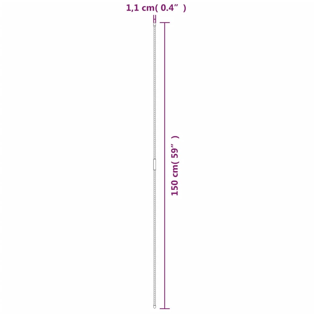 Hageplanteplugger 30 stk grønn 150 cm stål