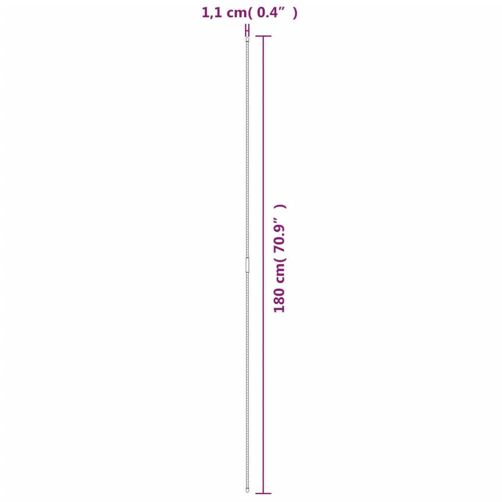 Hageplanteplugger 30 stk grønn 180 cm stål