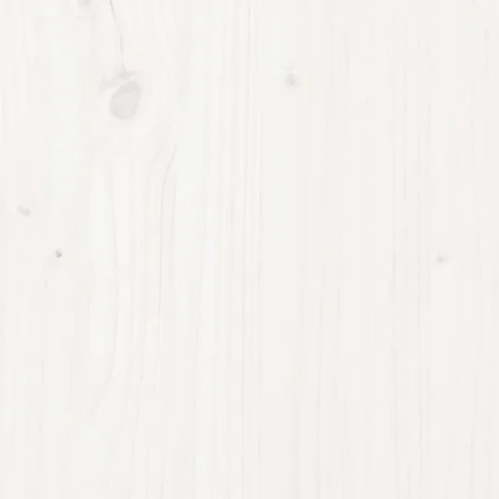 Plantekasse med hylle hvit 82,5x82,5x81 cm heltre furu