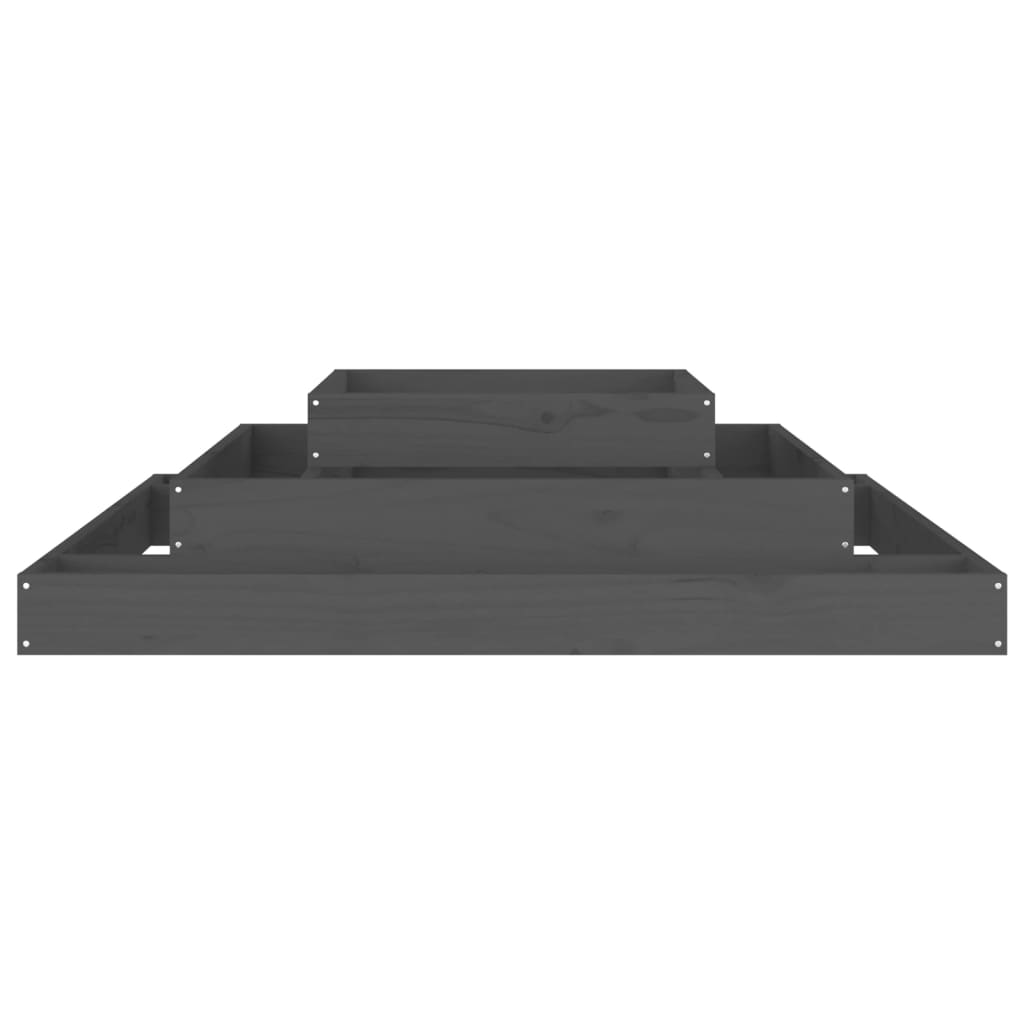 Plantekasse grå 110x110x27 cm heltre furu