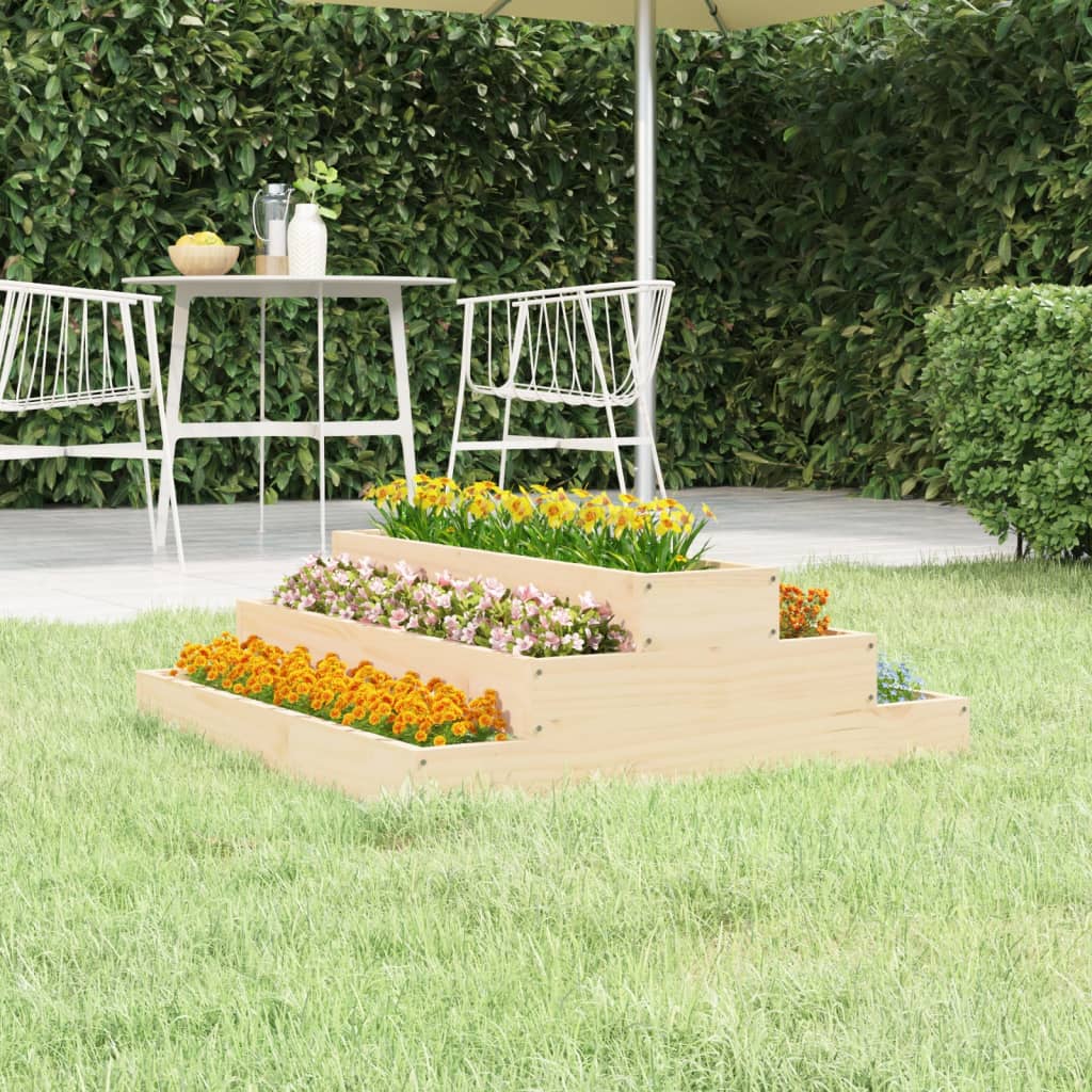 Plantekasse 80x80x27 cm heltre furu