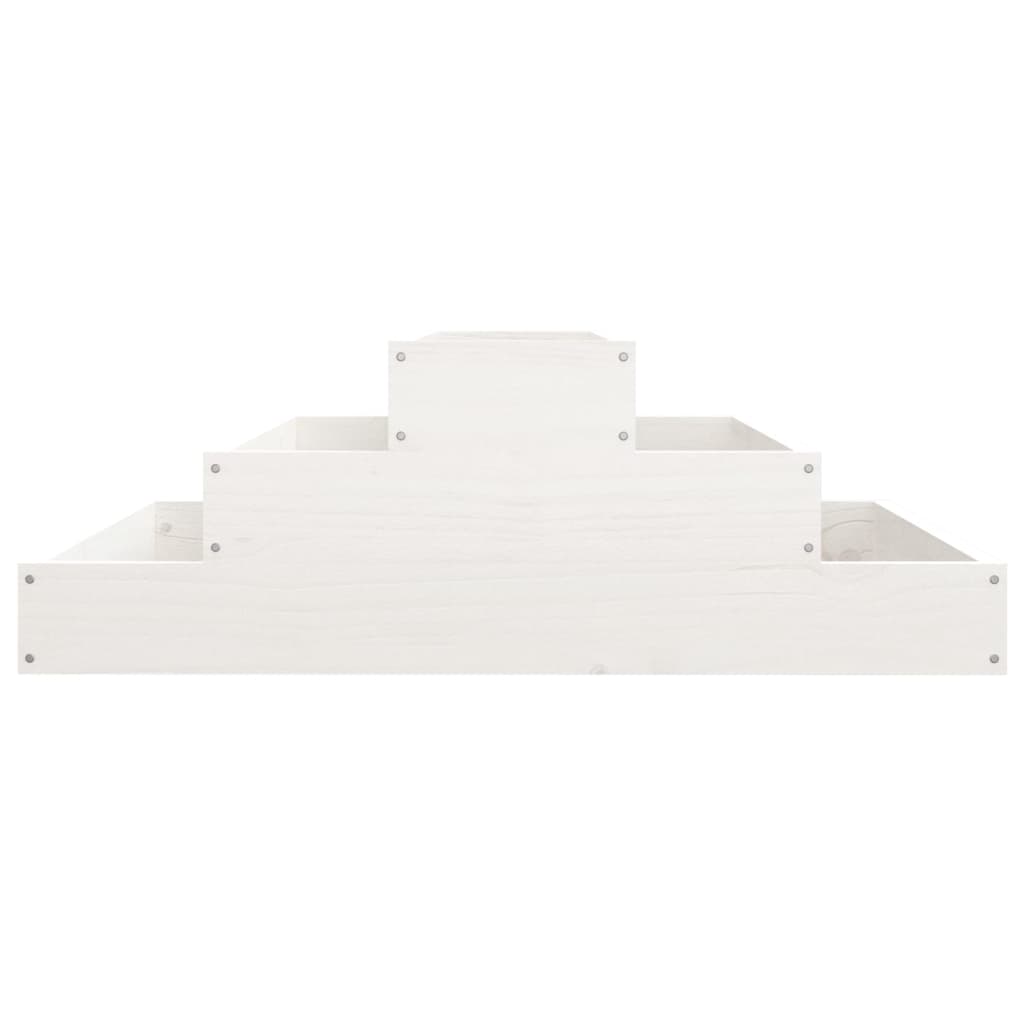 Plantekasse hvit 80x80x27 cm heltre furu
