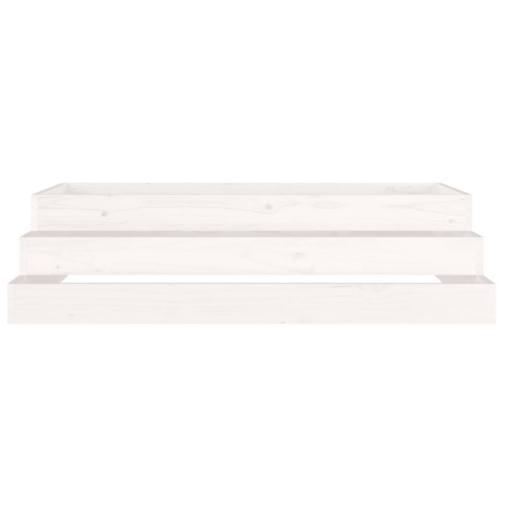Plantekasse hvit 110x110x27 cm heltre furu