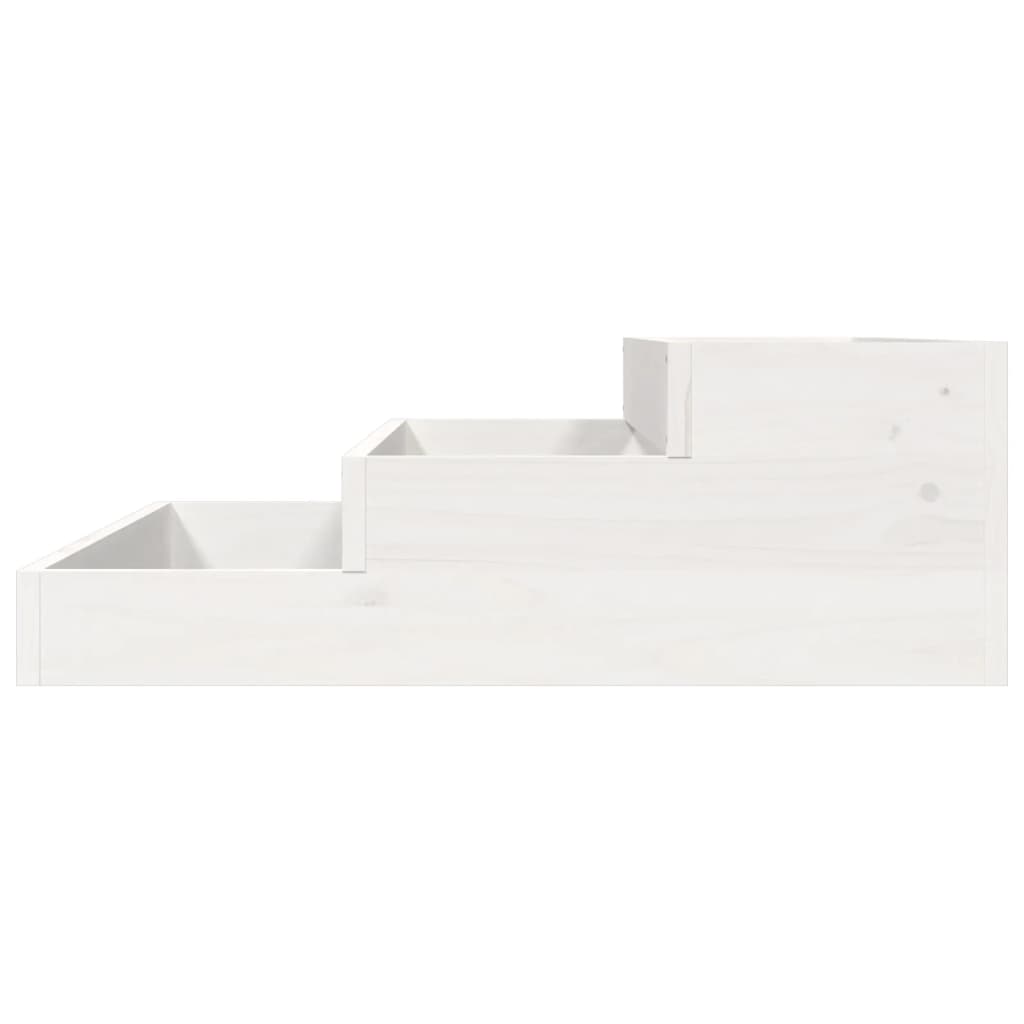 Plantekasse hvit 78x78x27 cm heltre furu