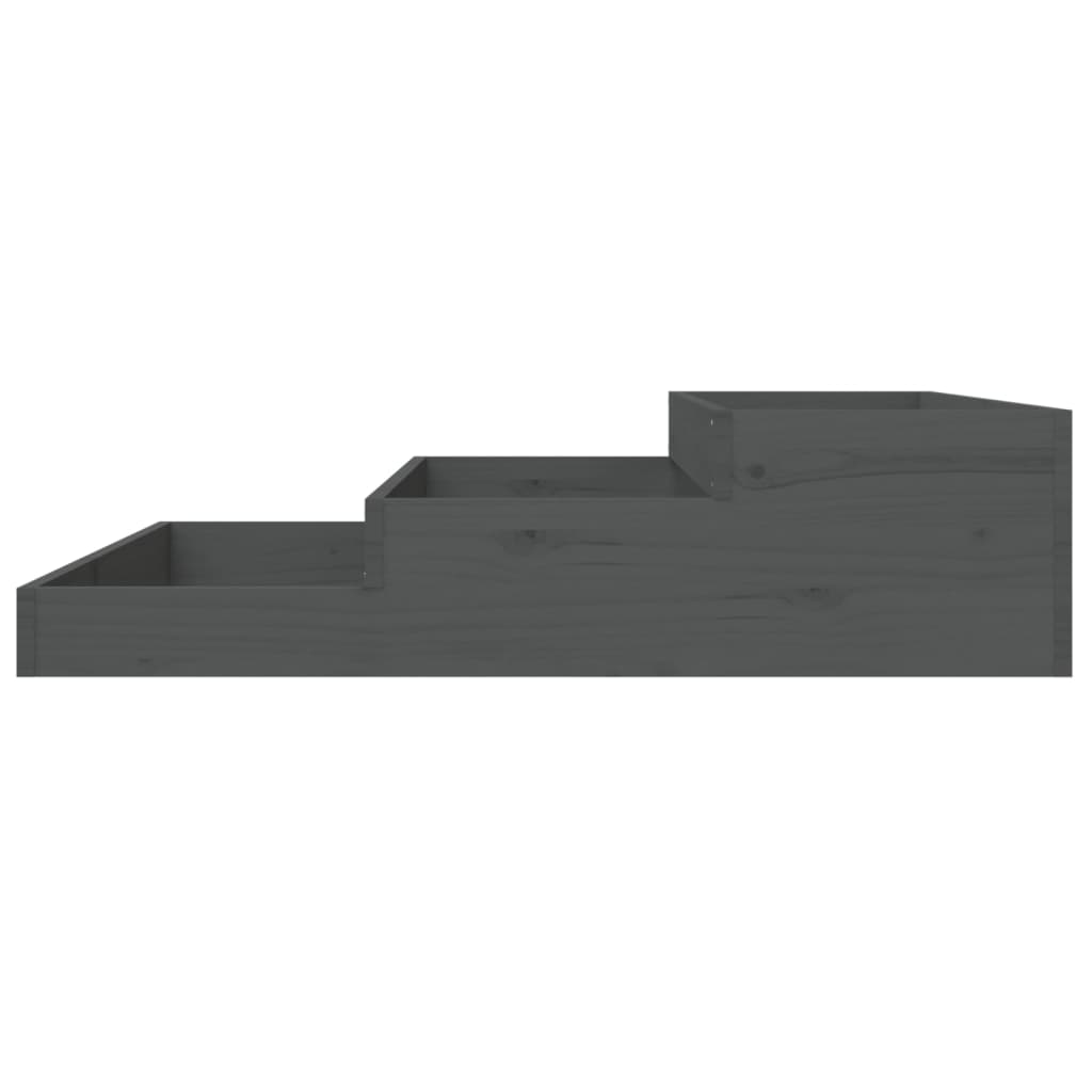 Plantekasse grå 107x107x27 cm heltre furu