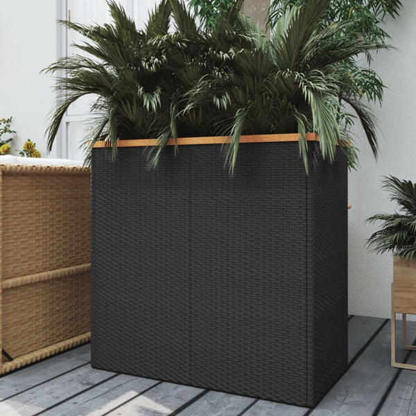 Plantekasse svart 80x40x80 cm polyrotting