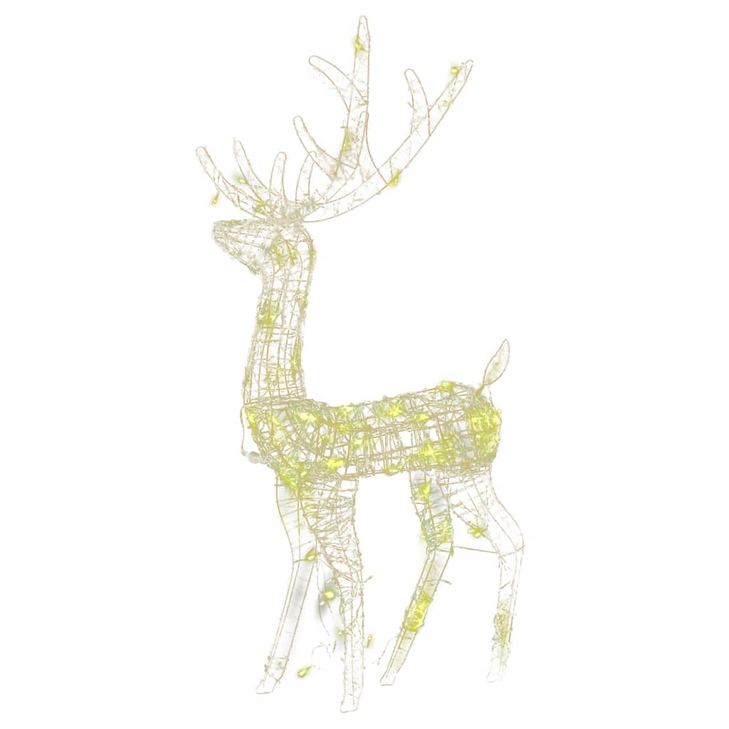 Julereinsdyr akryl 2 stk 120 cm varmhvit