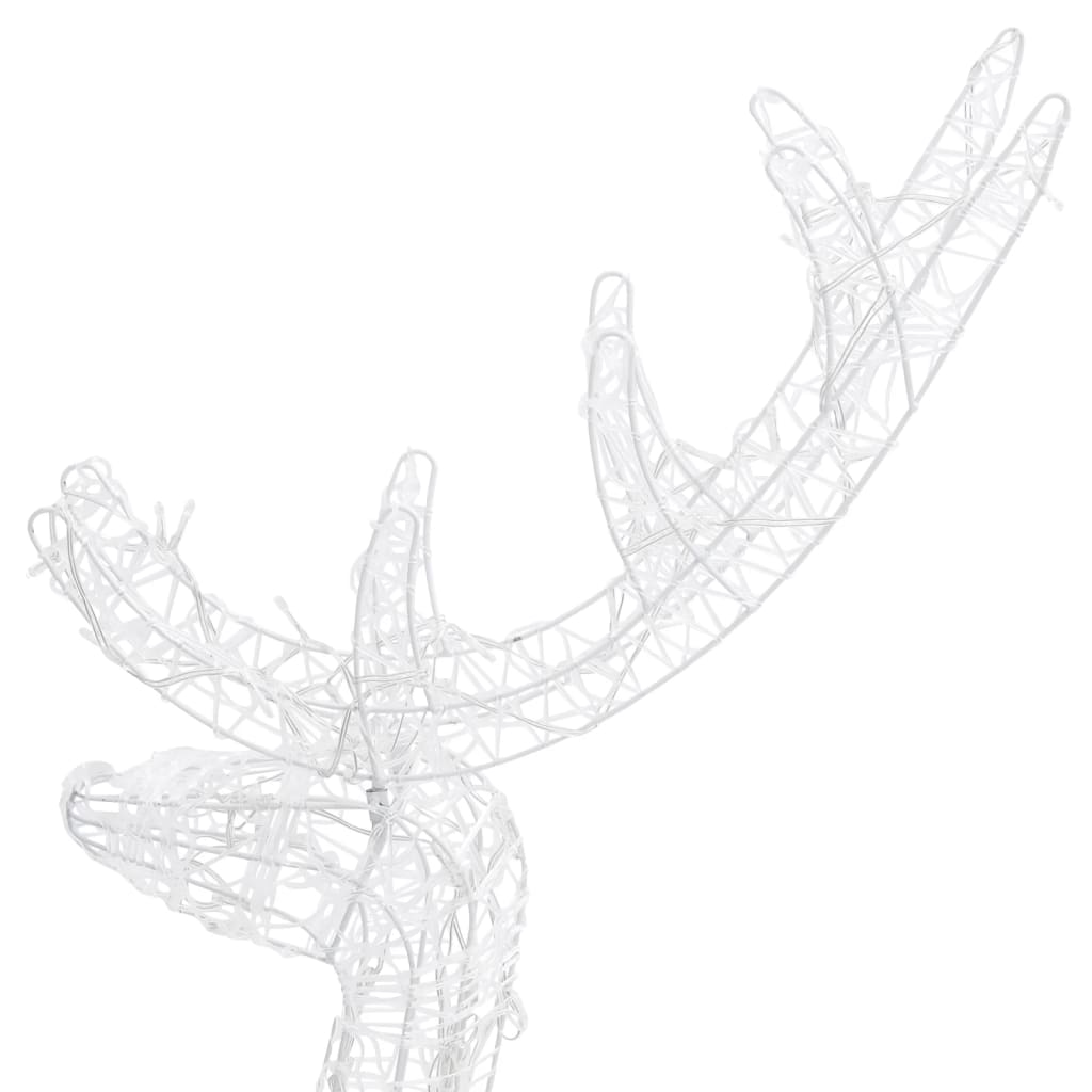 Julereinsdyr akryl 2 stk 120 cm kaldhvit