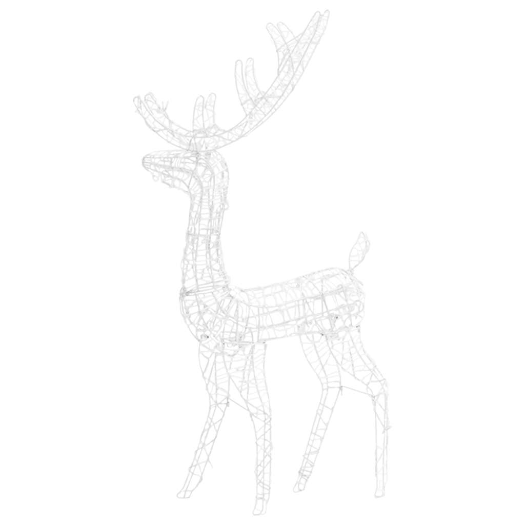 Reinsdyr julepynt 3 stk akryl 120 cm flerfarget