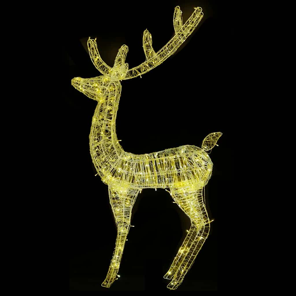 Julereinsdyr XXL akryl 250 LED 3 stk 180 cm varmhvit