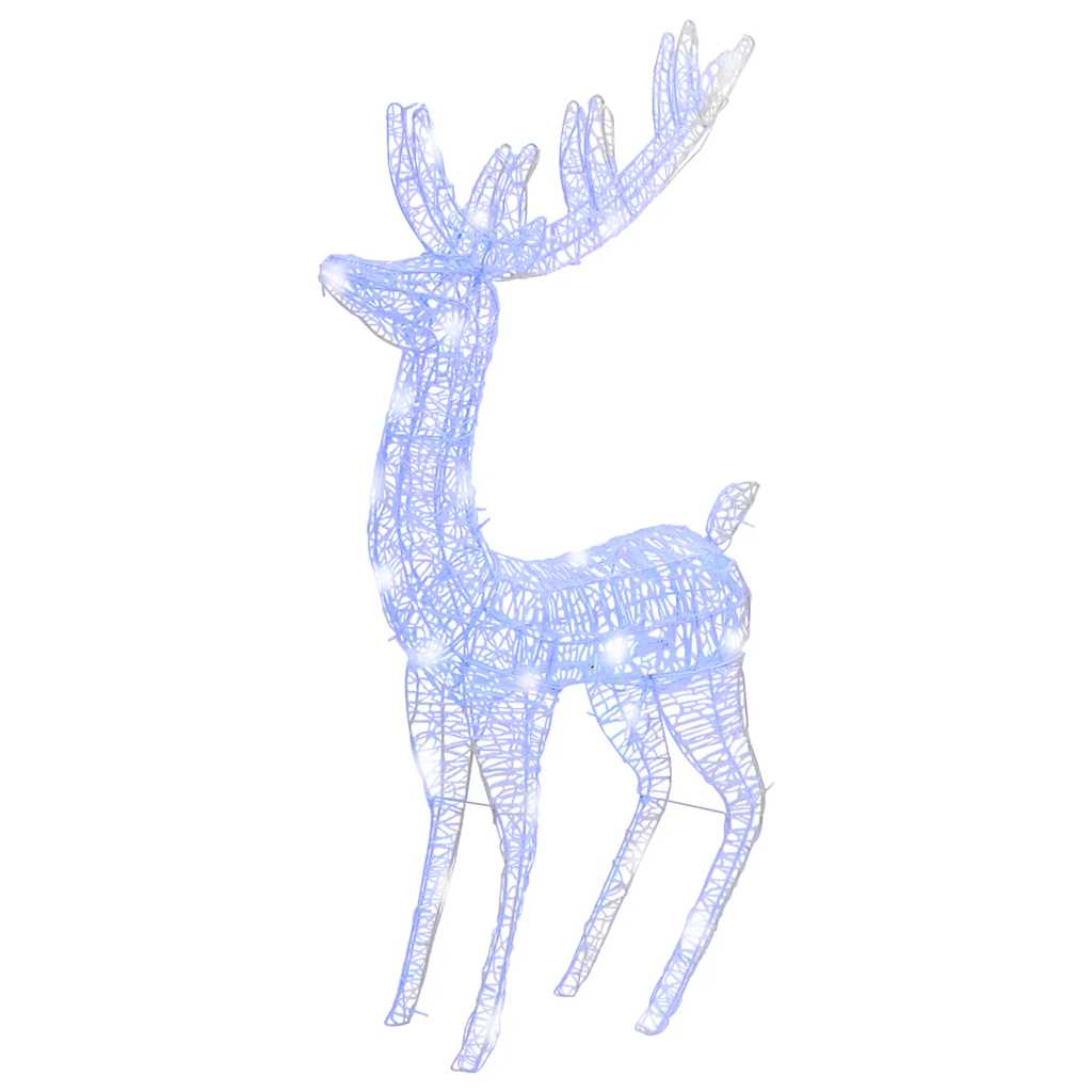 Julereinsdyr XXL akryl 250 LED 3 stk 180 cm blå