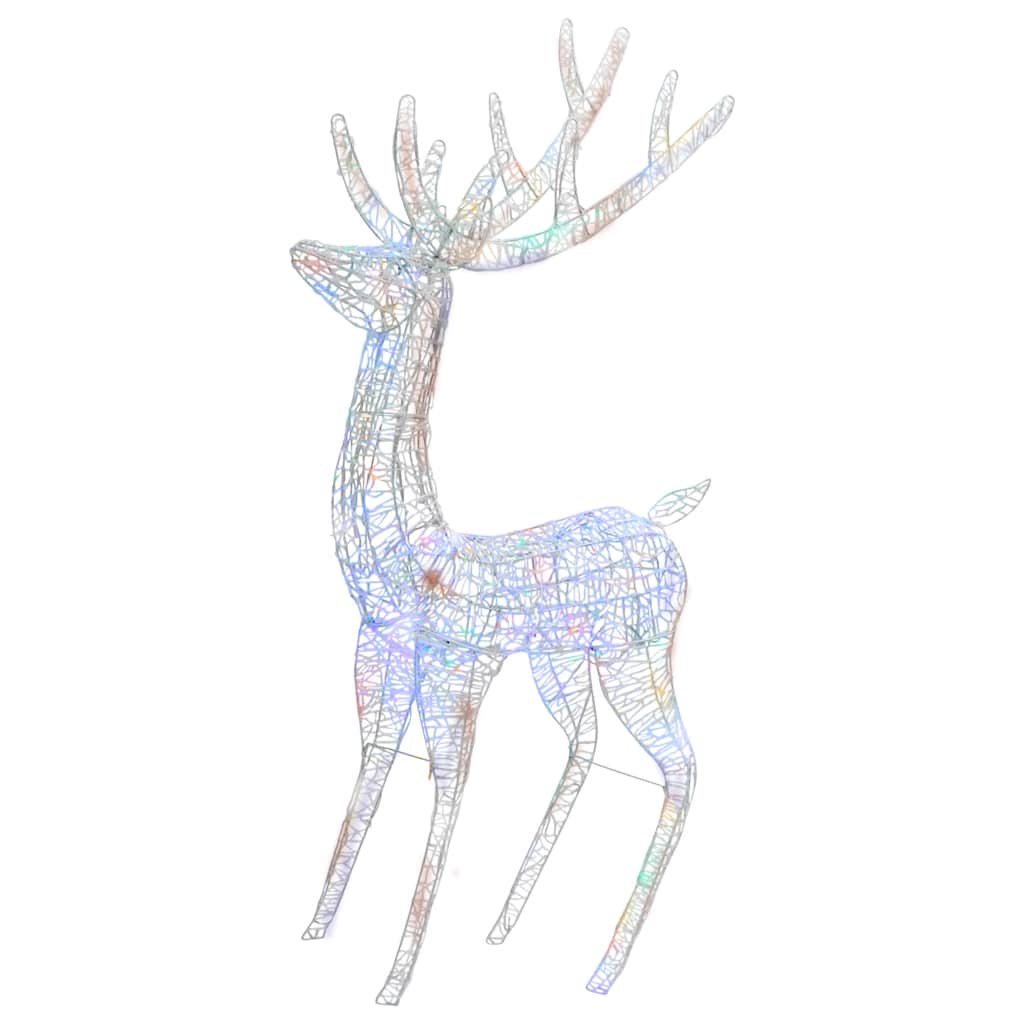 Julereinsdyr XXL akryl 250 LED 3 stk 180 cm flerfarget
