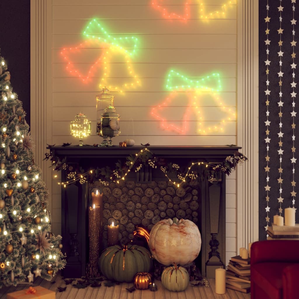 Juleklokkefigurer med 72 LED 2 stk lysdioder 50x56 cm
