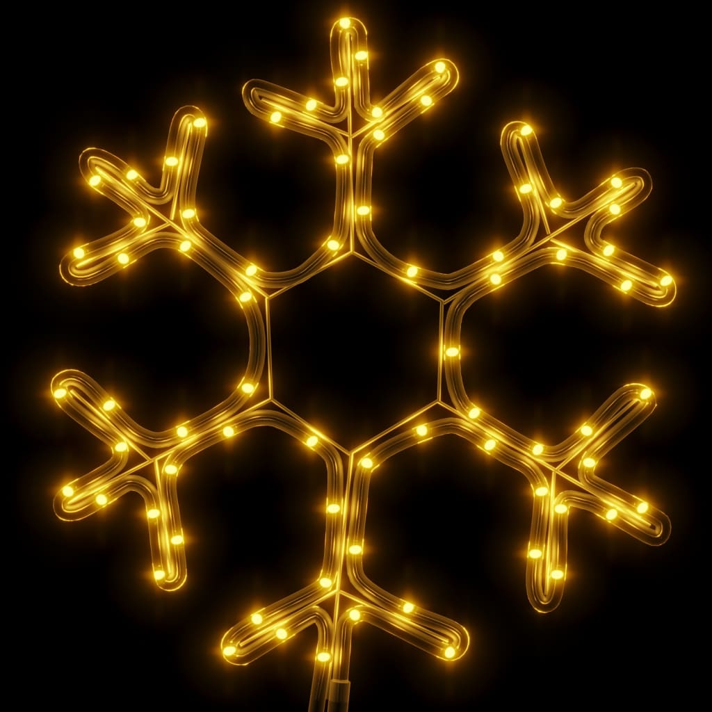 Julesnøfnuggfigurer med LED 2 stk varmhvit 38x37 cm