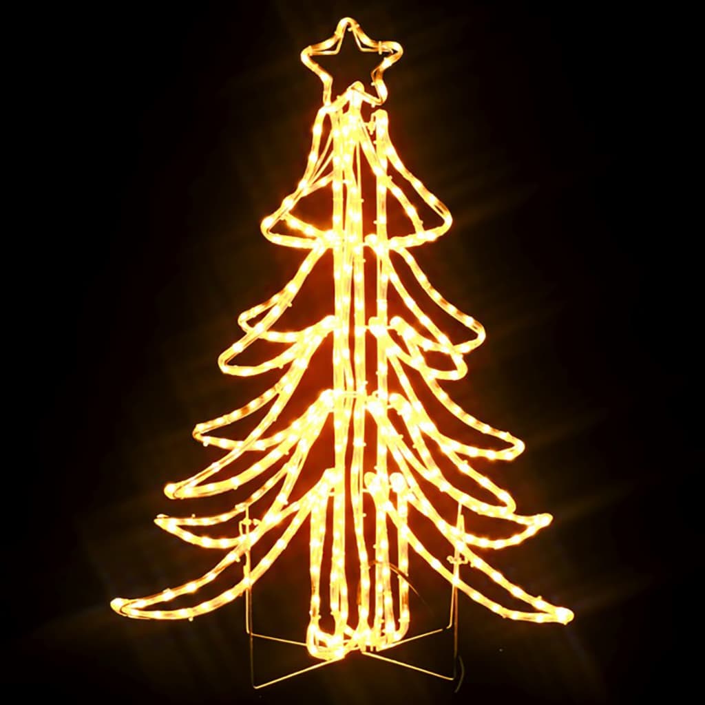 Sammenleggbare LED-juletrefigurer 2 stk varmhvit 87x87x93 cm