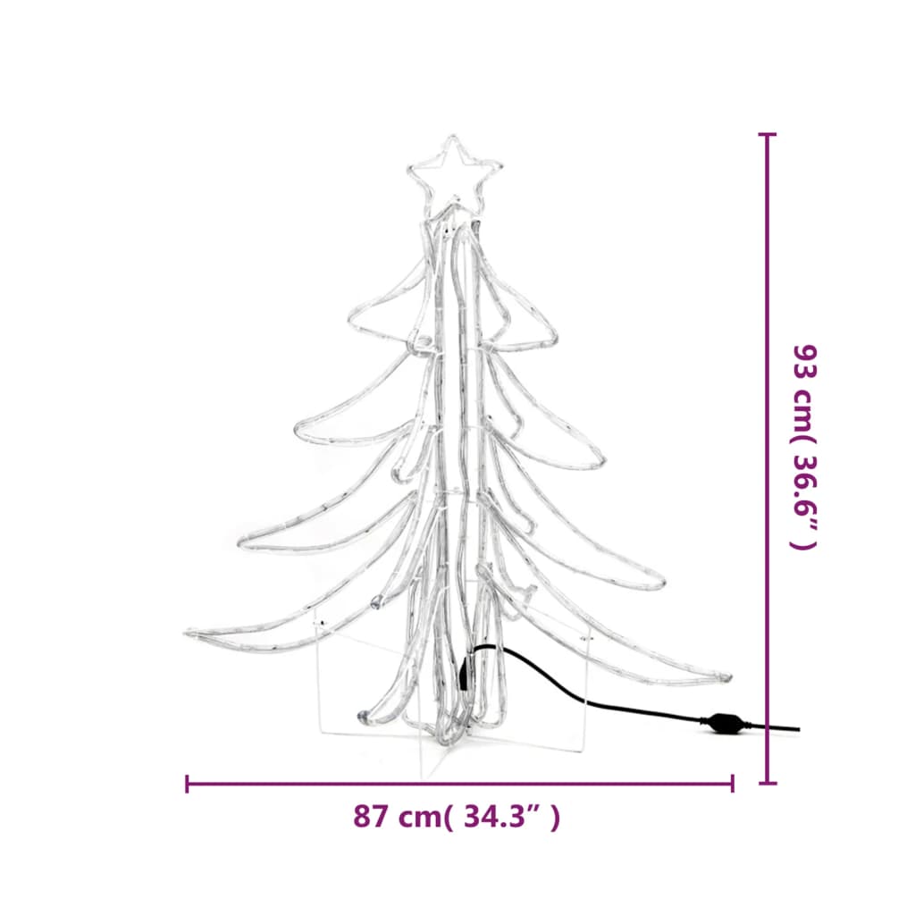 Sammenleggbare LED-juletrefigurer 2 stk varmhvit 87x87x93 cm
