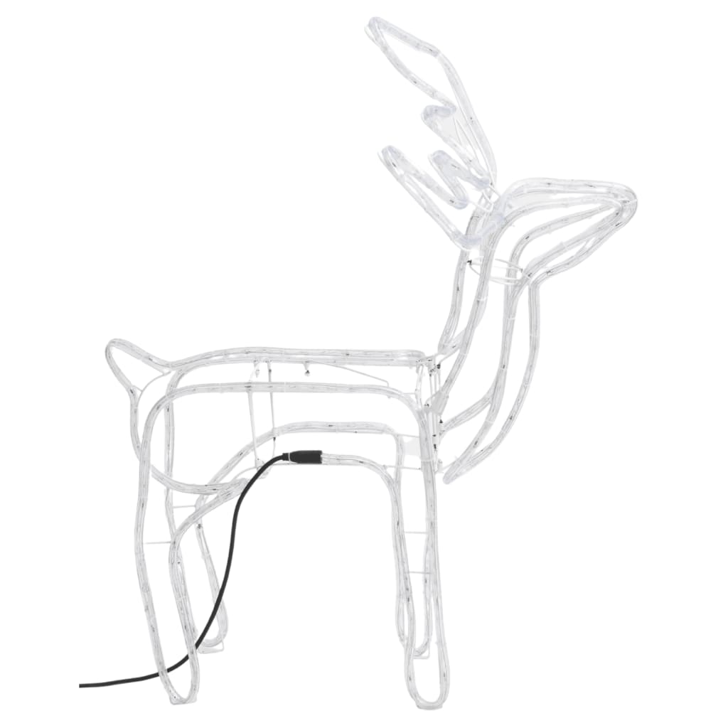 Julereinsdyrfigurer 2 stk varmhvit 76x42x87 cm