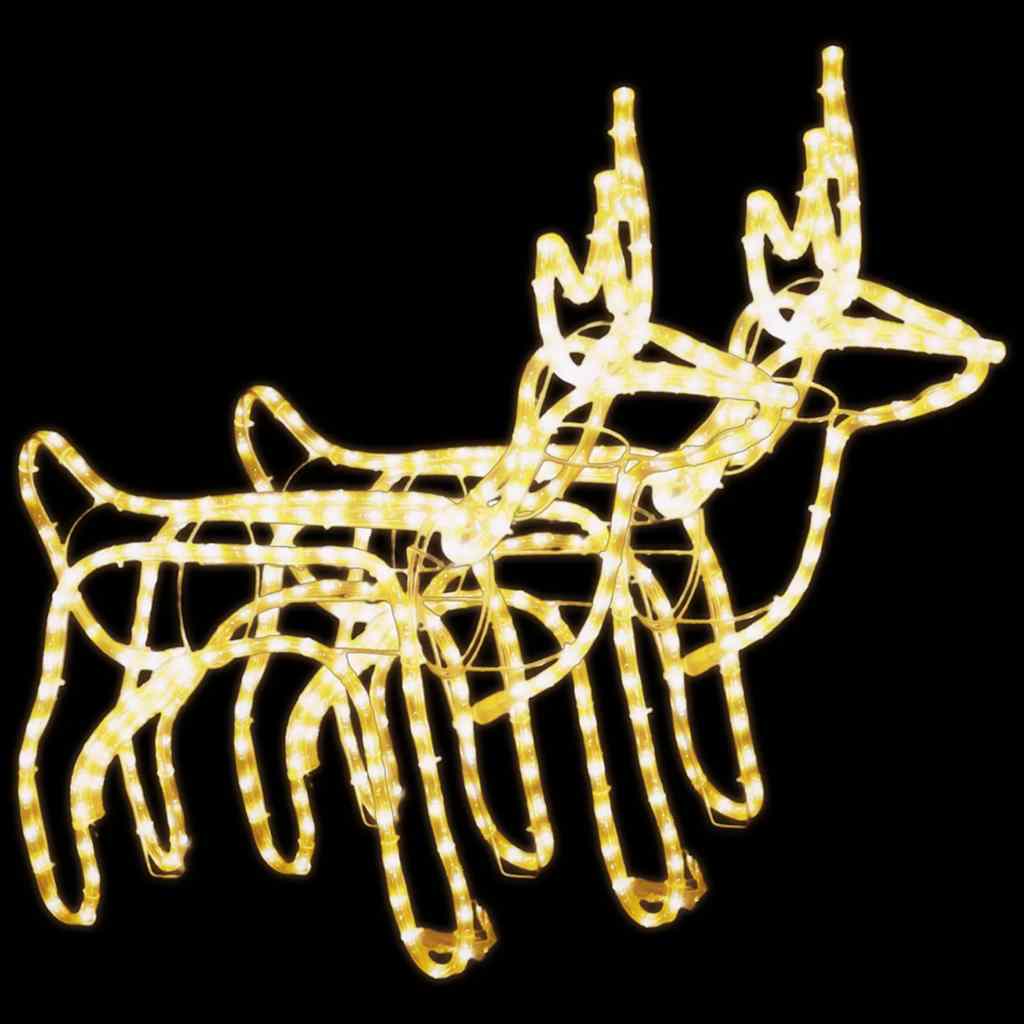 Julereinsdyrfigurer 2 stk varmhvit 60x30x60 cm