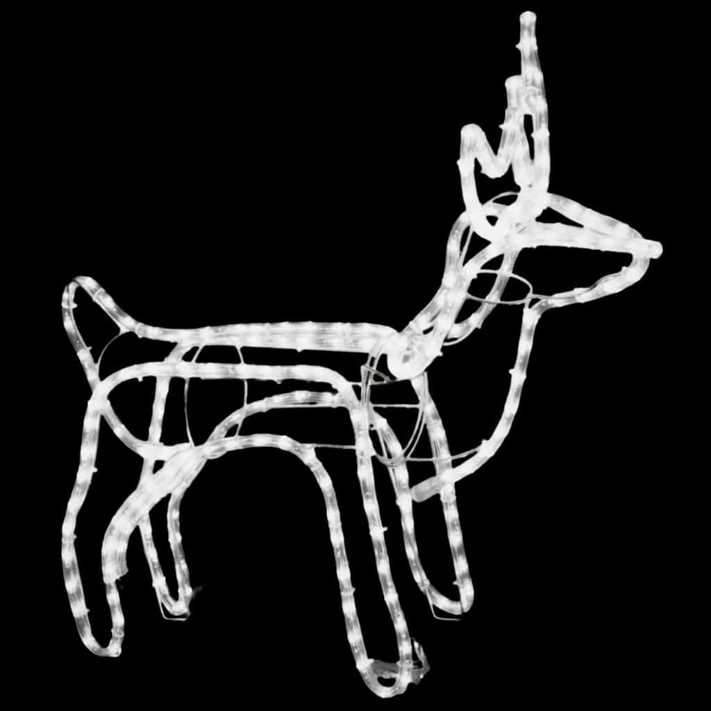 Julereinsdyrfigurer 2 stk varmhvit 60x30x60 cm