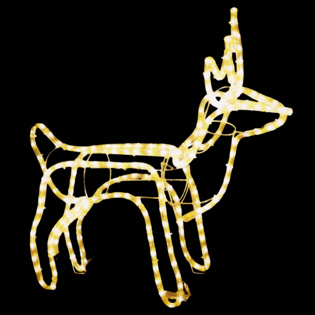 Julereinsdyrfigurer 2 stk varmhvit 60x30x60 cm