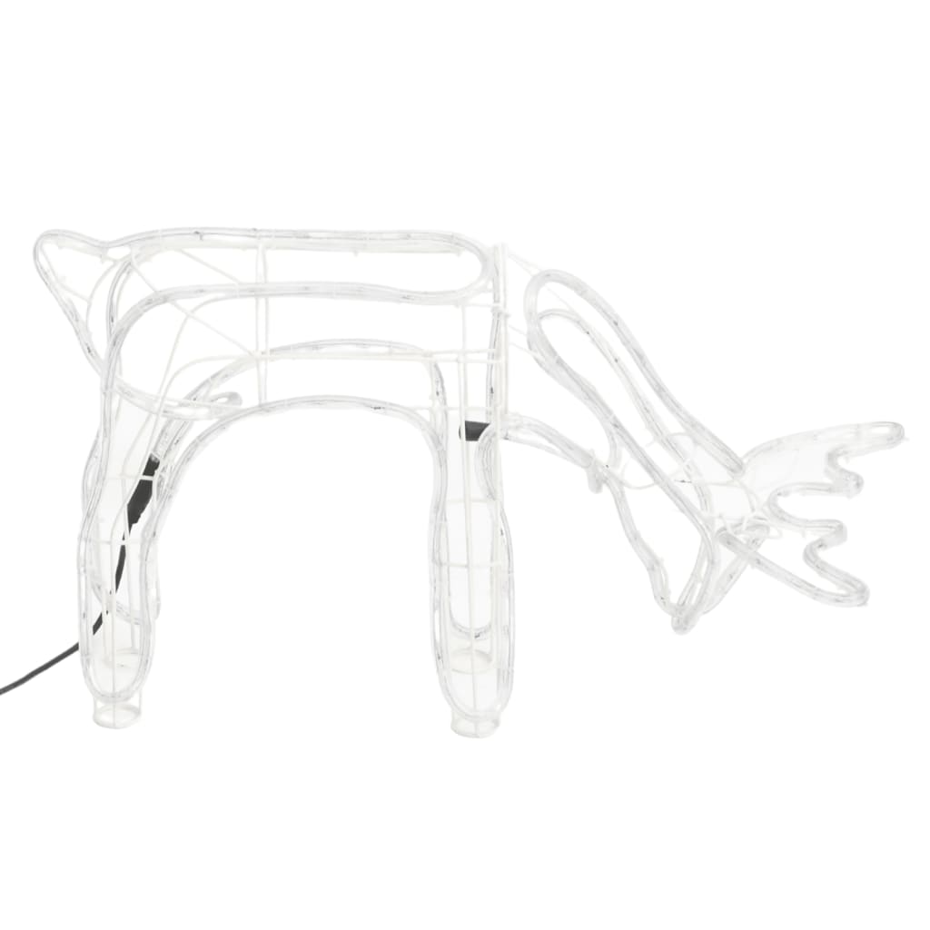 Julereinsdyrfigurer 2 stk varmhvit 73x31x45 cm